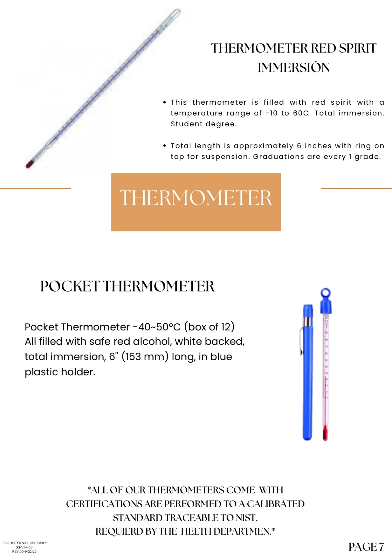 Catalog Page 7 Thermometer