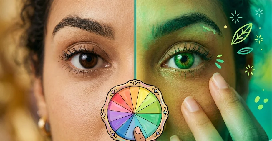 Paleta de colores de ojos