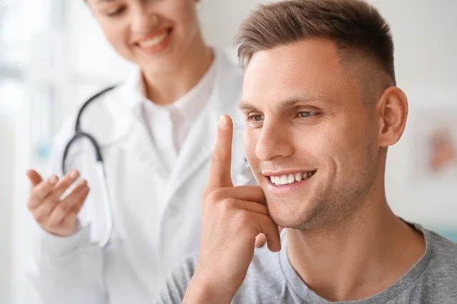 Examen para lentes de contactos