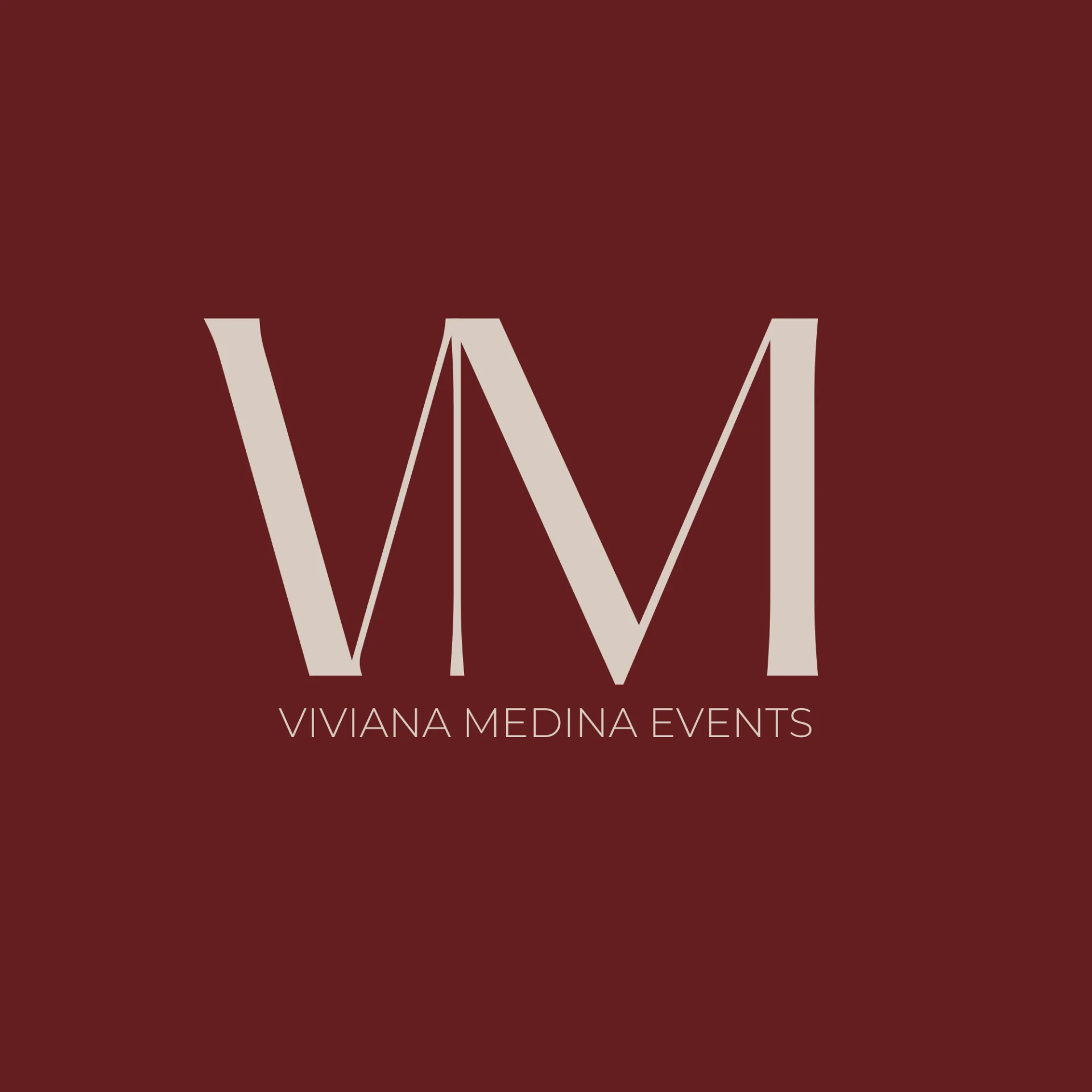 Monograma institucional VM de Viviana Medina Events