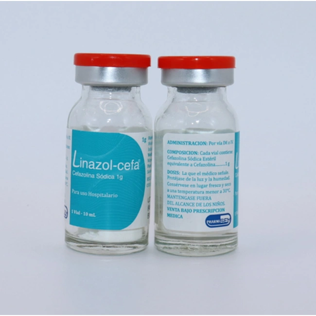 Viales de Linazol-Cefa cefazolina sódica 1 g