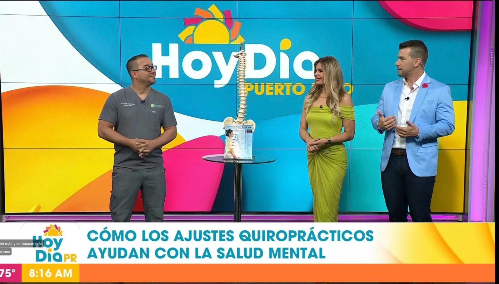 Paciente recibiendo tratamiento de columna