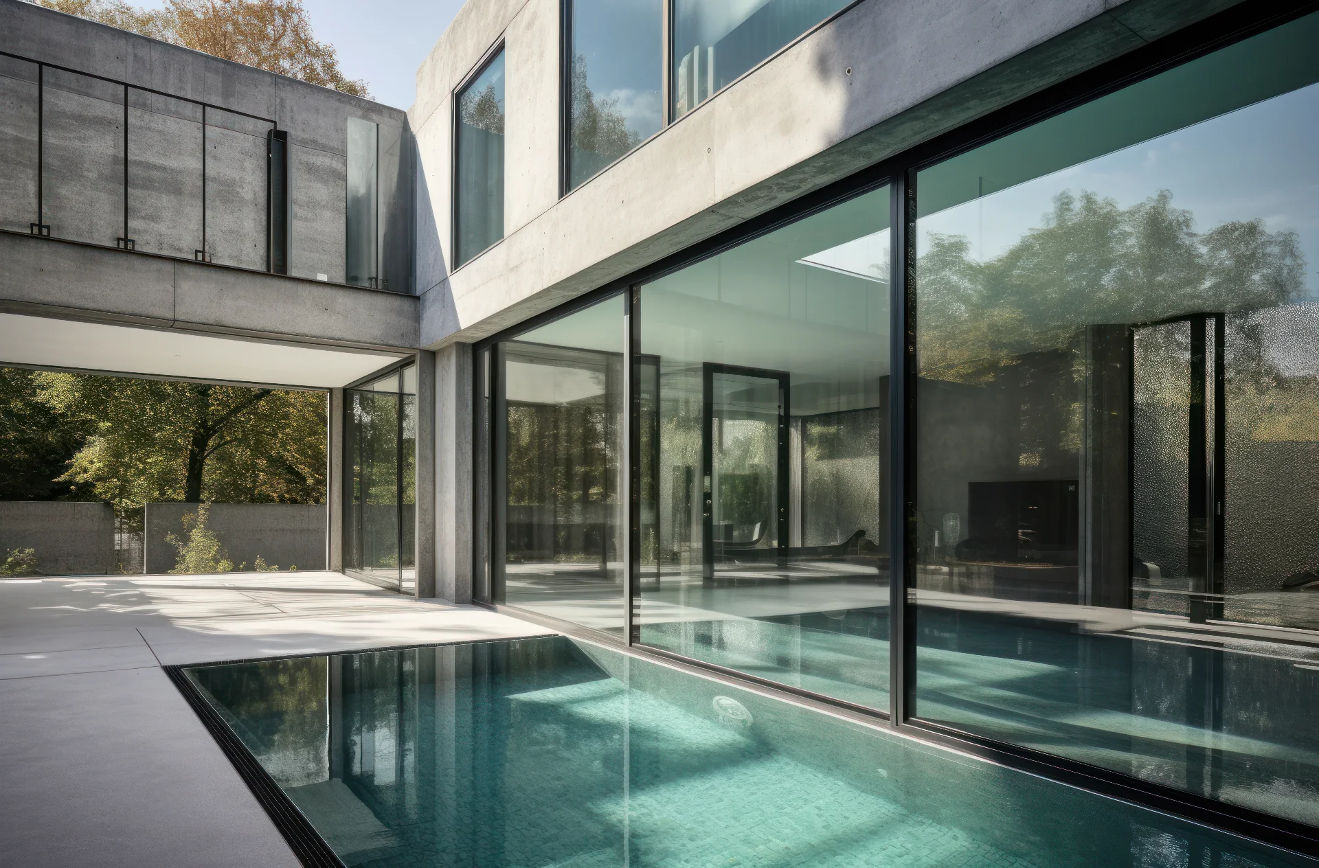 Fondo de cristal residencial