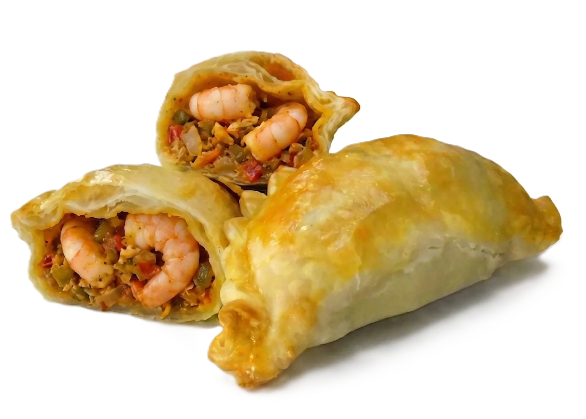 Pastelillos de camarones preparados