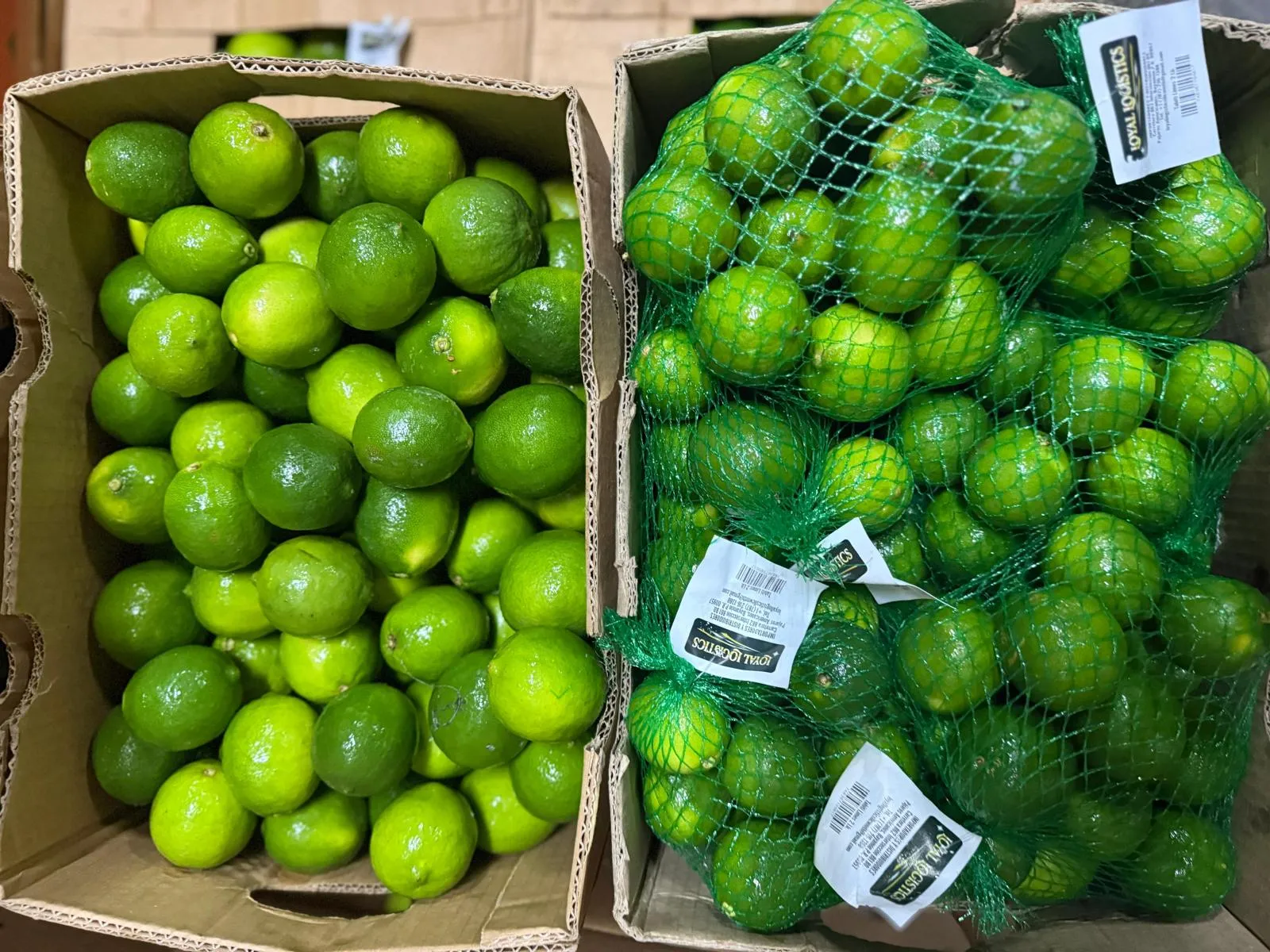 Cestas con productos agrícolas