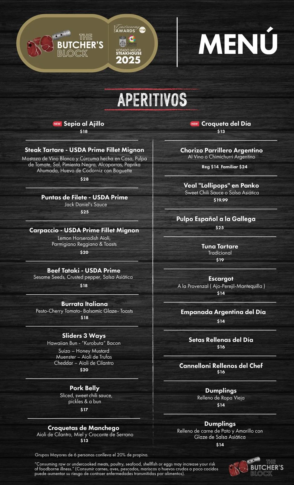 Menú Página 1